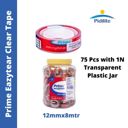 Pidilite Prime Eezytear Clear Tape - 12mmx8m