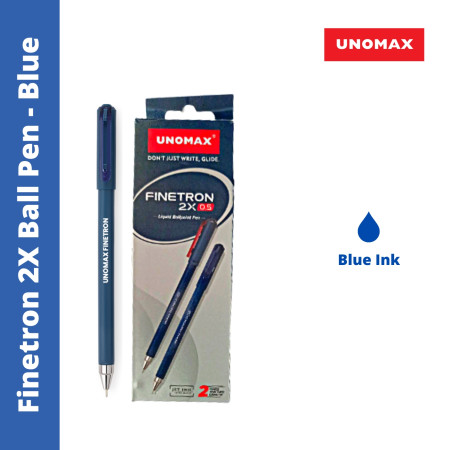 Unomax Finetron 2X Ball Pen - Blue