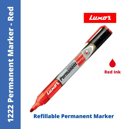 Luxor 1222 Permanent Marker - Red