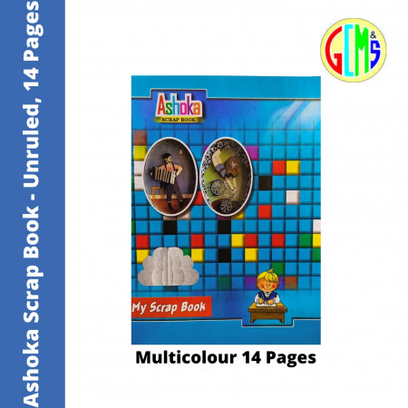 Ashoka Scrap Book - Unruled, Multicolour, 14 Pages