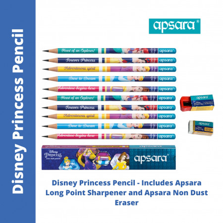Apsara Disney Princess Extra Dark Pencils - Pack of 10 Pencil
