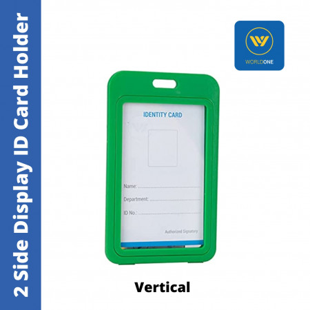 WorldOne 2 Side Display ID Card Holder - Vertical (WID001V)