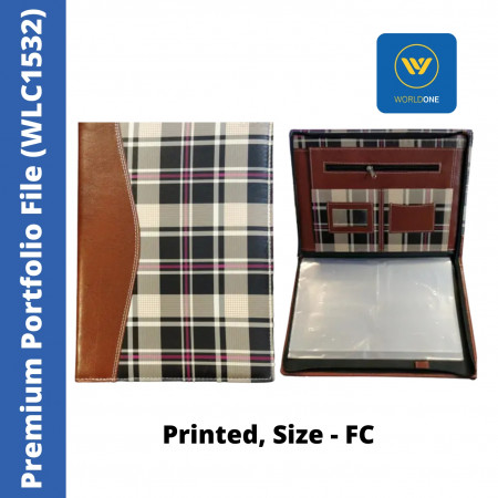 WorldOne Printed Premium Portfolio File FC (WLC1532)