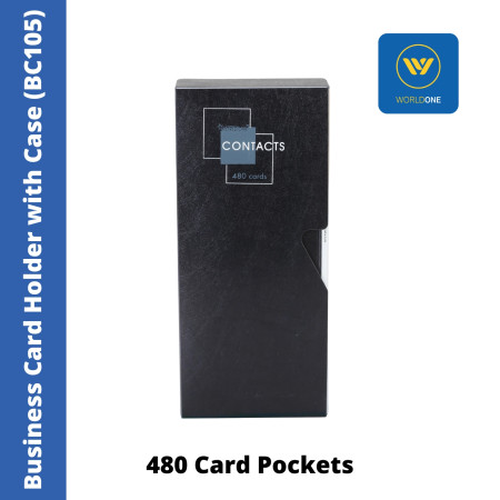 WorldOne Business Card Holder with Case - 480 Pockets (BC105)