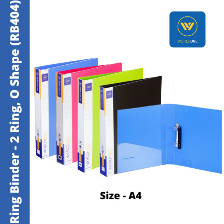 WorldOne Ring Binder - A4, 2 Ring, O Shape (RB404)