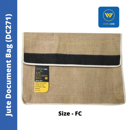 WorldOne Jute Document Bag - FC (DC271)