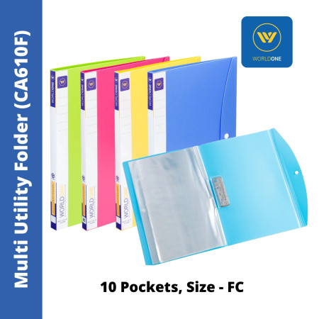 WorldOne Multi Utility Folder - FC, 10 Pockets (CA610F)