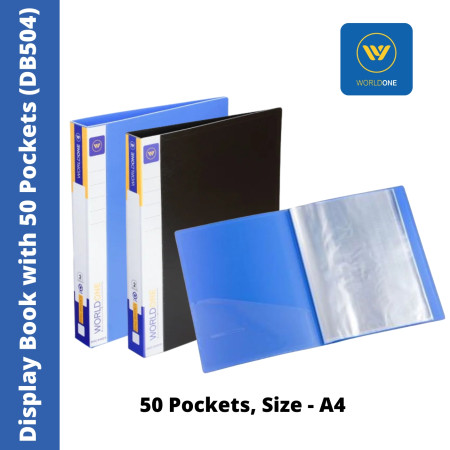 WorldOne Display Book - A4, 50 Pockets (DB504)