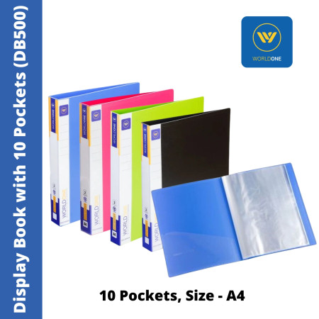 WorldOne Display Book - A4, 10 Pockets (DB500)