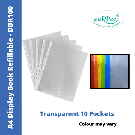 Aarpee A4 Display Book Refillable (10 Pocket) - 0.18 mm (DBR100)