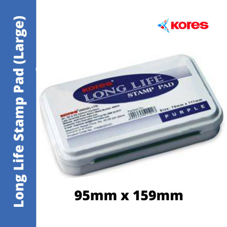 Kores Long Life Stamp Pad ( Large ) - 95mm x 159mm - New