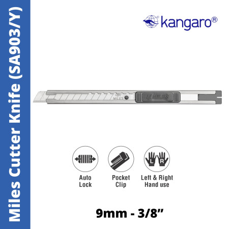 Kangaro Miles Cutter Knife - 9mm, 3/8” (SA903/Y)