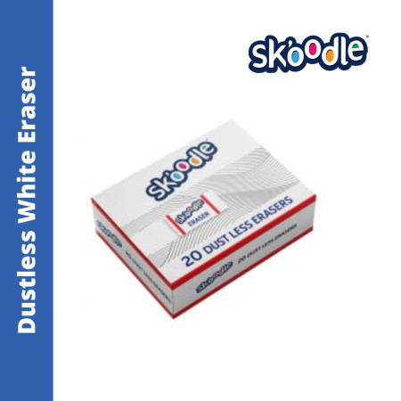 Skoodle Dustless White Eraser - Pack of 20 Eraser (SK50403)