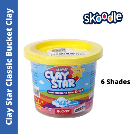Skoodle Clay Star Classic Bucket Clay - 6 Shades (SP10542)