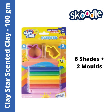 Skoodle Clay Star Scented Clay - 6 Shades, 100 gm (SP10517)