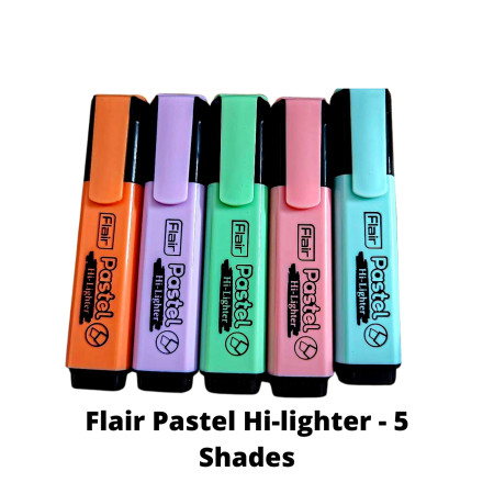 Flair Pastel Hi-lighter - 5 Shades