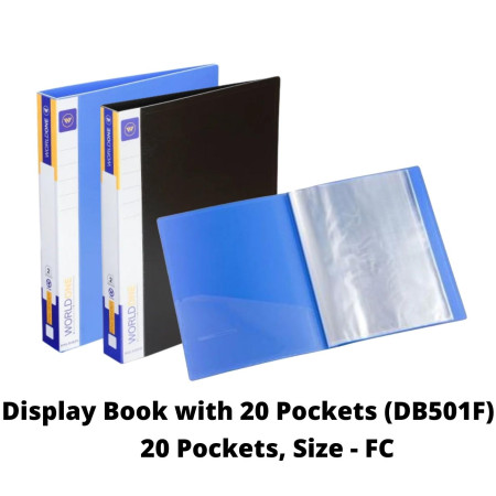 WorldOne Display Book - FC, 20 Pockets (DB501F)