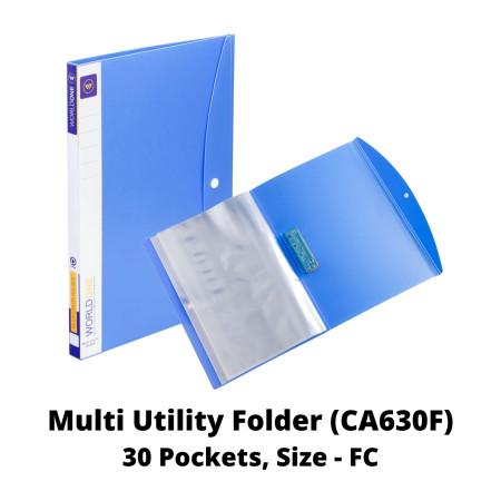 WorldOne Multi Utility Folder - FC, 30 Pockets (CA630F)