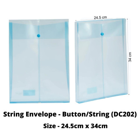 WorldOne String Envelope - Button/String Folder - 24.5cm x 34cm (DC202)