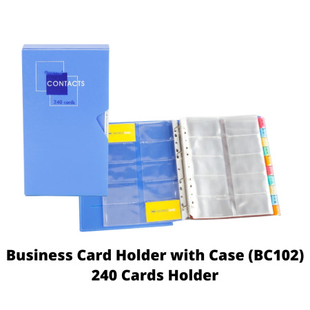 WorldOne Business Card Holder with Case - 240 Pockets (BC102)
