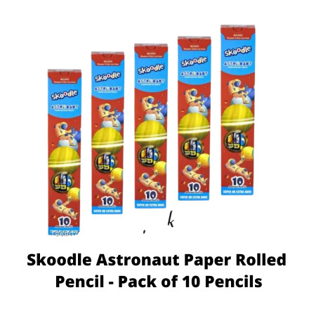 Skoodle Astronaut Paper Rolled Pencil - Pack of 10 Pencils (SK50125)