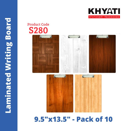 Khyati Laminated Exam Clip Board - 9.5"x13.5" S280