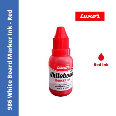 Luxor 986 White Board Marker Ink - Red